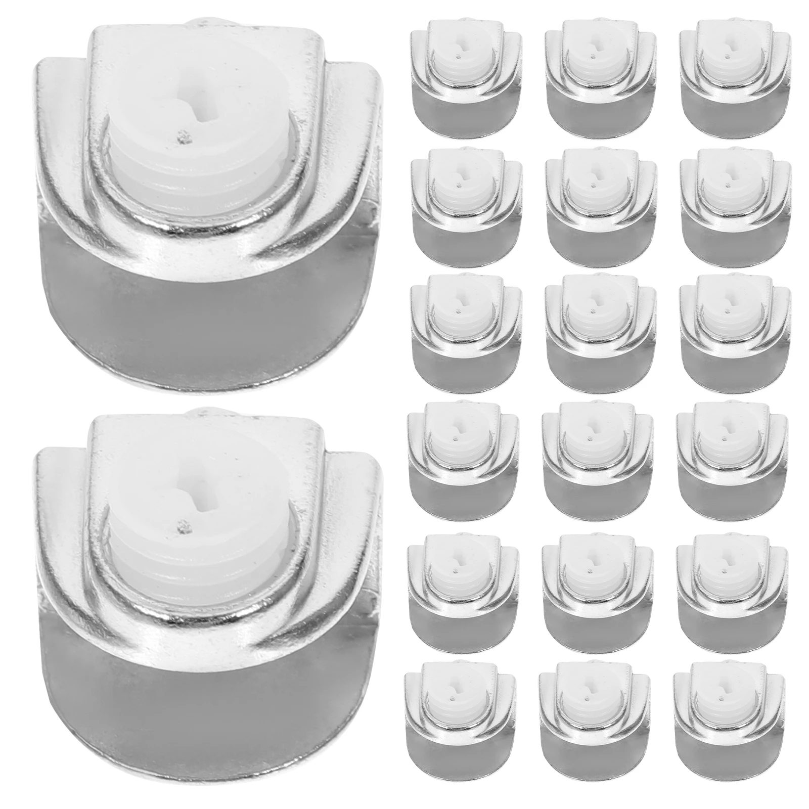 

20 Pcs Glass Shelf Brackets Zinc Alloy Heavy Duty Wall Mount Clips Mirror Hardware Secure Shelves Bathroom Hair Salon Floating