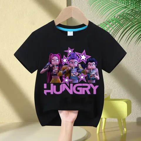 2025 Heta Filmer Mjuk Bomull Baby Flickor T-shirt Barnkläder KPop Demon Hunters Fans Presenter Barnkläder Mode Casual Toppar 10 best sales tröja för babyflicka - №9