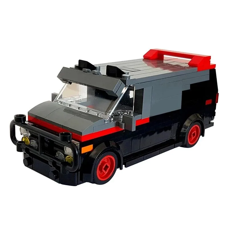 

Команда GMC Vandura Van Classic TV, высокотехнологичный автомобиль MOC-20604, грузовик команды SWAT, городской полицейский автомобиль, строительные блоки, игрушки в подарок