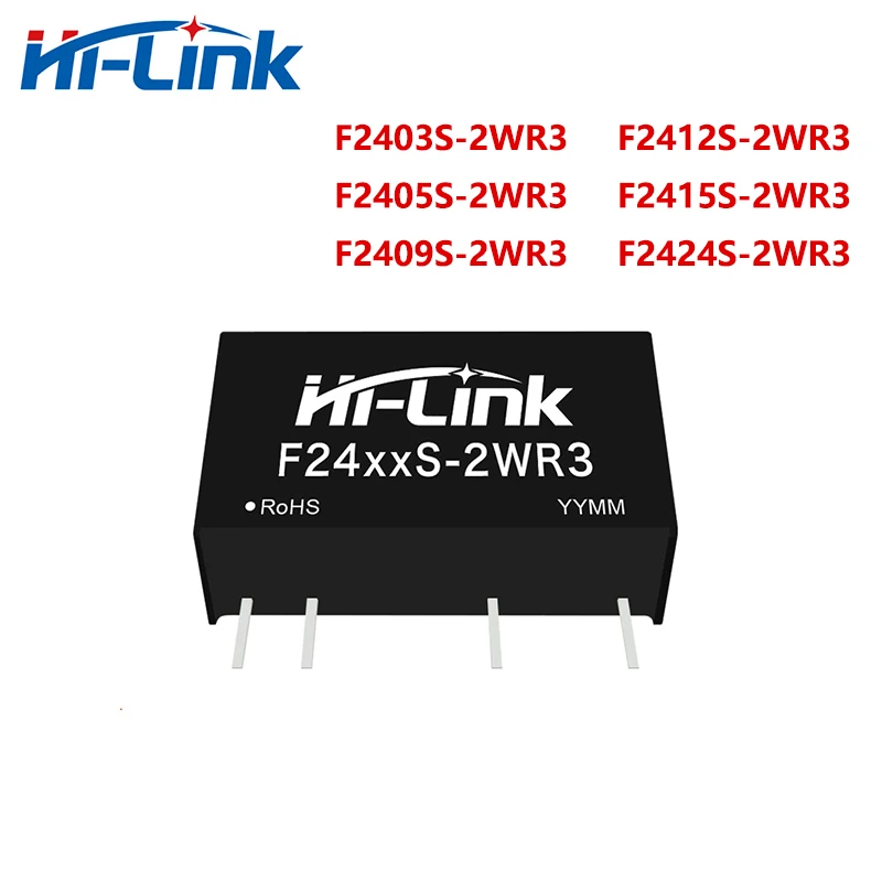 Hi-Link 10pcs/lot F2403S-2WR3 F2405S-2WR3 F2409S-2WR3 F2412S-2WR3 F2415S-2WR3 F2424S-2WR3 2W DC DC Converter Power Supply Module