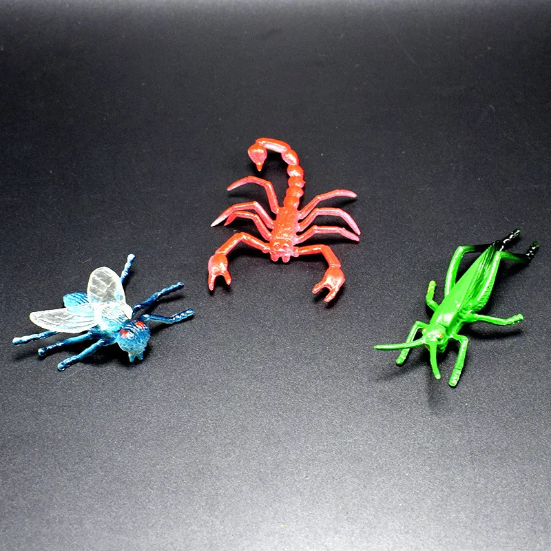 12pcs Oenux Wild Insect Animals Model Set Butterfly Scorpion Mantis Cicada Action Figures Miniature Kid Education Halloween Toy
