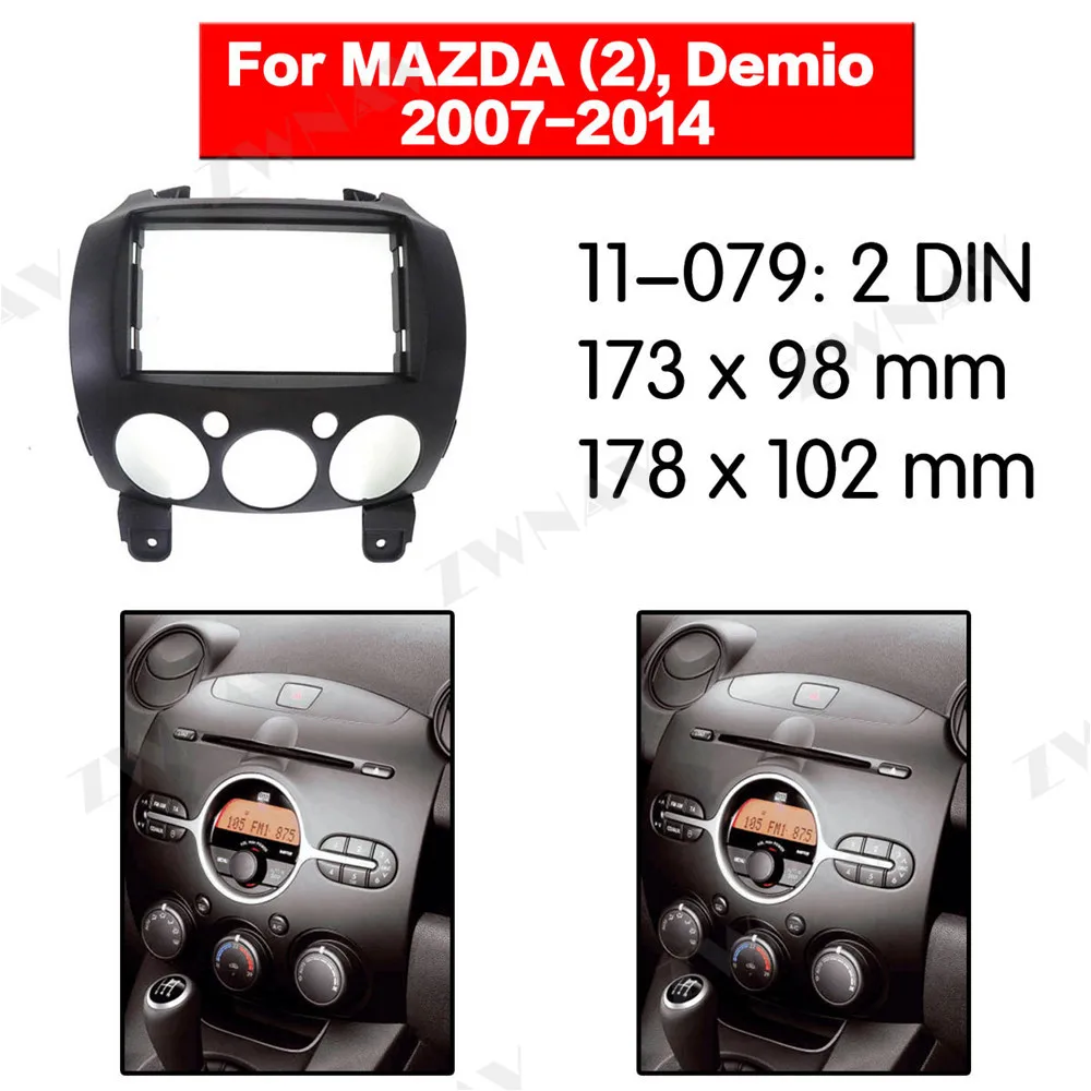 

Car Accessories of Fascia Panel Stereo Installation Kit Center Console Trim For Mazda Demio 2007-2014 car model 2DIN