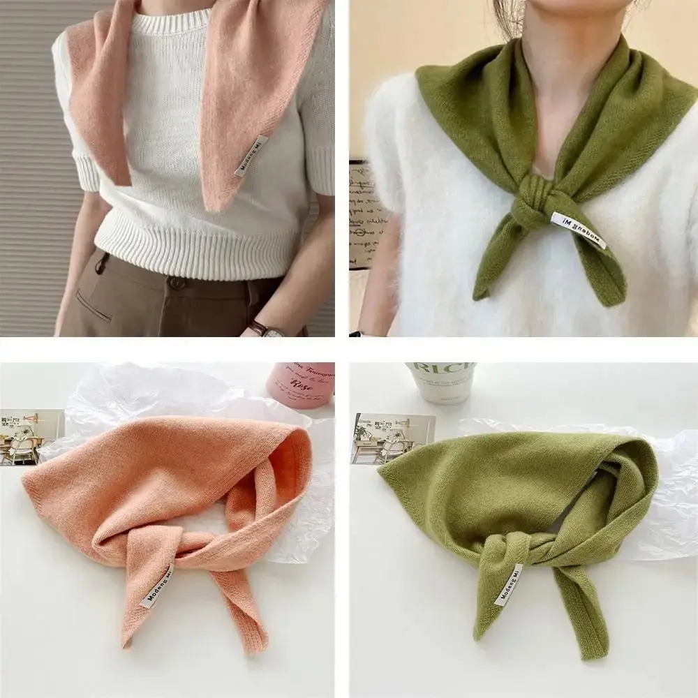 Fashion Wool Knitted Knitted Scarf Multi-functional Warm Triangular Scarf Women Shawl Winter