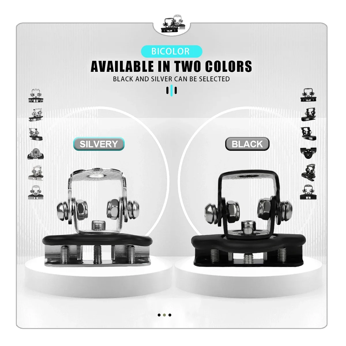 2 قطعة الفولاذ المقاوم للصدأ العالمي السيارات السيارات A-عمود هود LED العمل دعامة إضاءة حامل المشبك غطاء المحرك شريط مصابيح مشبك تثبيت