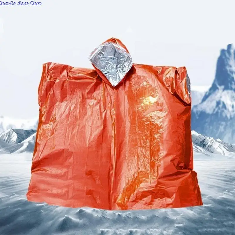 D0UA防水＆防風サバイバルサバイバルポンチョレインコートユニセックス屋外アクティビティ