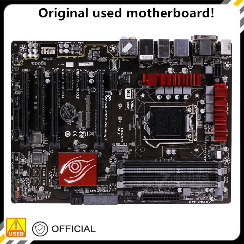 

For GA-Z97X-Gaming 3 Z97X-Gaming Desktop Motherboard Z97 LGA 1150 For Core i7 i5 i3 DDR3 SATA3 USB3.0 Original Used Mainboard