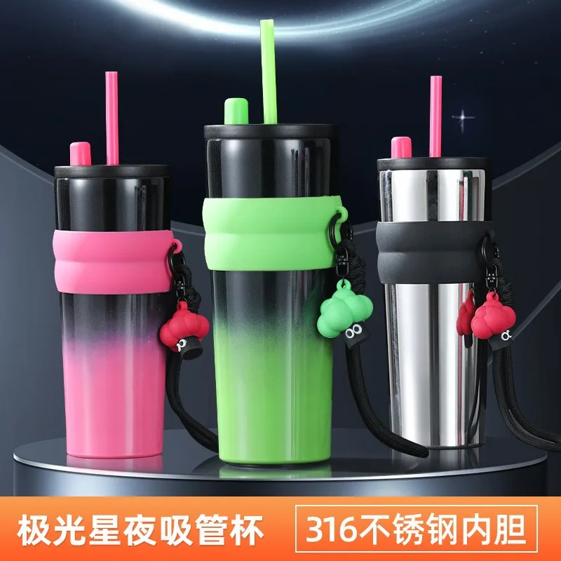 

New 316 stainless steel insulated cup with high aesthetic value, portable coffee cup, thickened outdoor car cup