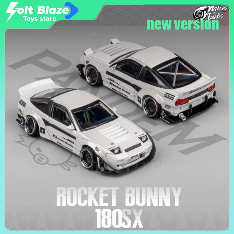 

MicroTurbo Rocket Bunny 1/64 Nissan 180SX Rocket Bunny Car Model Simulation Static Display Alloy Cars Boy Collectible Toys Gift