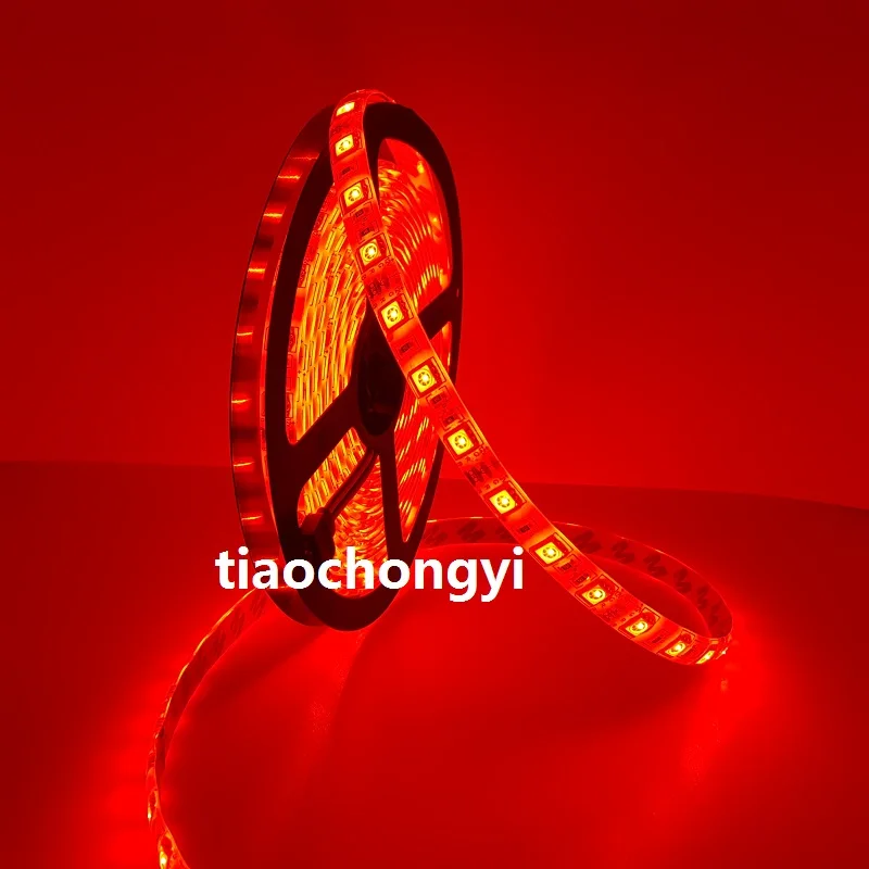 Red 300 LED strip light 5m 60LEDs/m SMD 5050 LED strip 12V Waterproof and Non-waterproof flexible Tape rope stripe