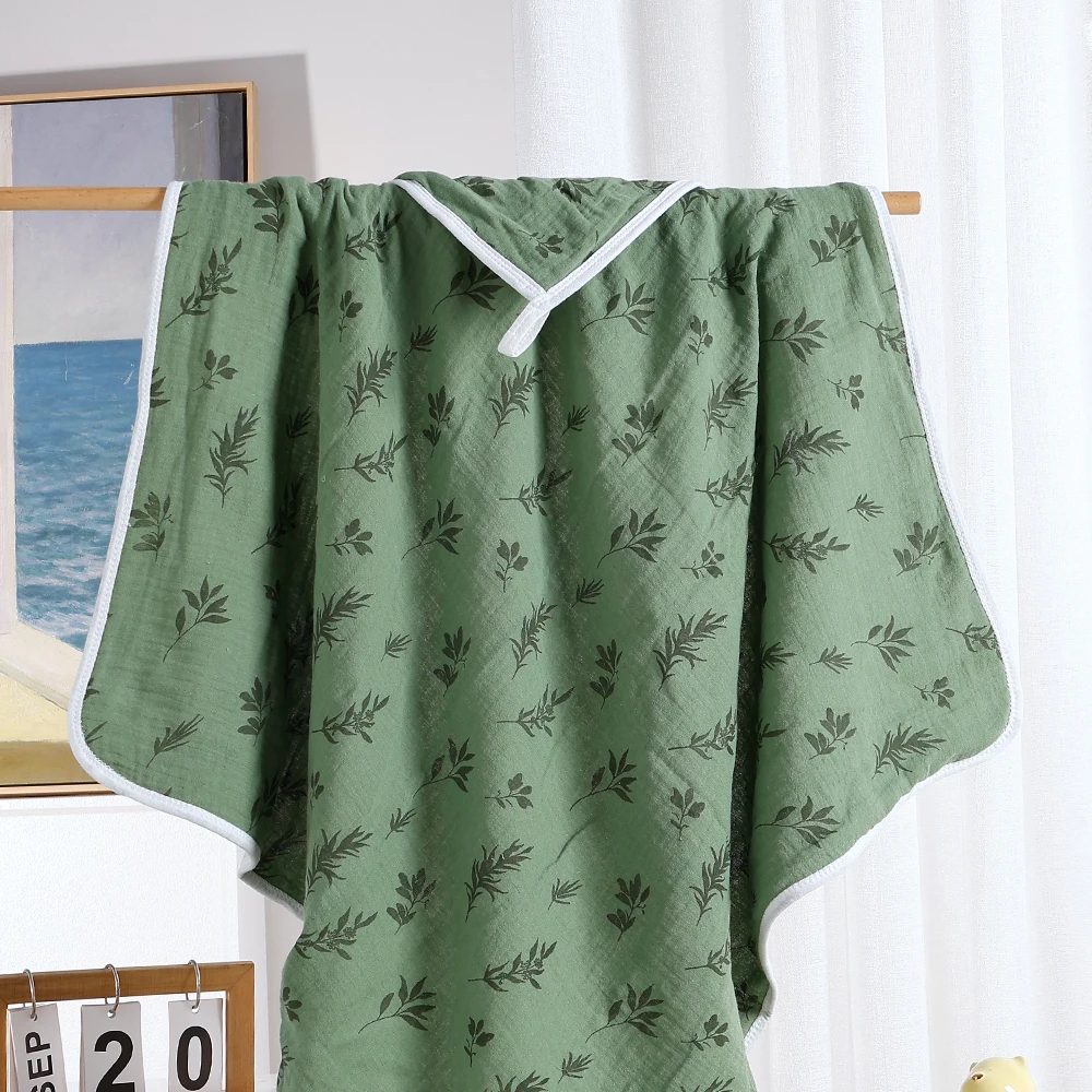 

HappyFlute Plain Colour Print 85*85CM Rope&Hodded Design Skin-friendly 100% Cotton Fabric MultiPurpose Use Baby Bathrobe