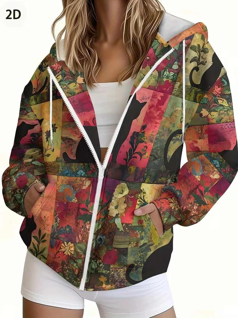 

2026 Women's New Fashionable Casual Zipper Jacket Hoodie - Versatile Daily Commuter Top for Women