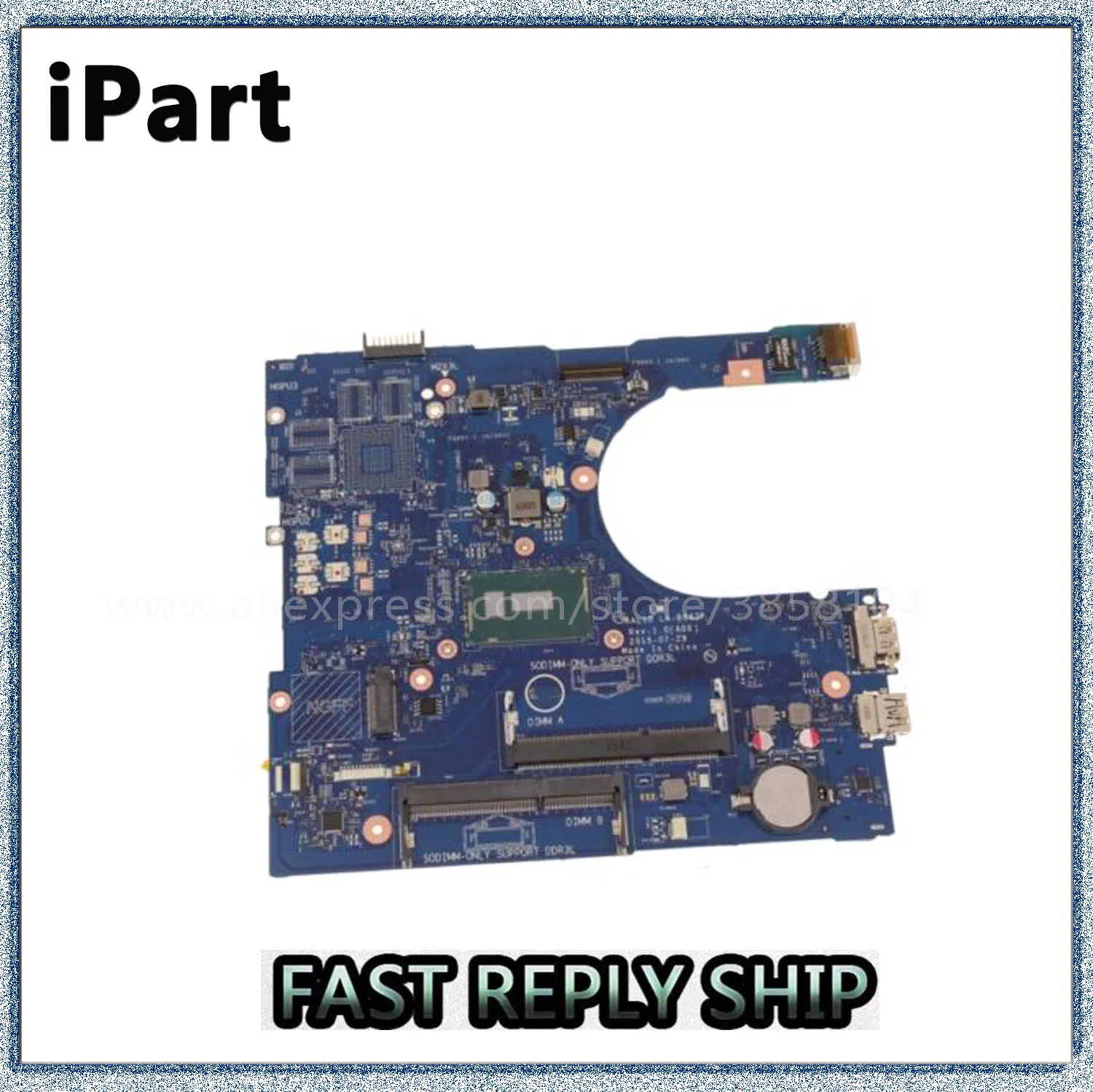 For Dell Inspiron 15 5458 5558 5758 Motherboard with I5-5250U processor LA-B843P CN-0XCFXD 0XCFXD XCFXD 100% TESTED OK