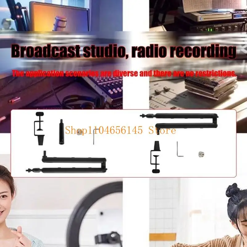 

5ASD Регулируемая вращающаяся микрофонная стенда Стабильность стабильности алюминий для студии