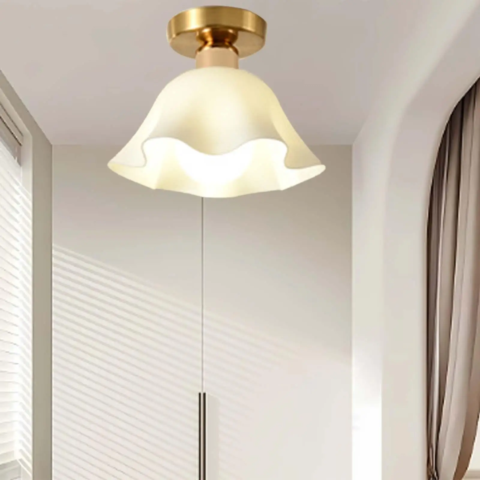 Table Lamp Shade Cover Elegant Retro Floor Lamps Flower Shape Floor Light Cover for Apartment Dorm Hotel Cafe Living Room