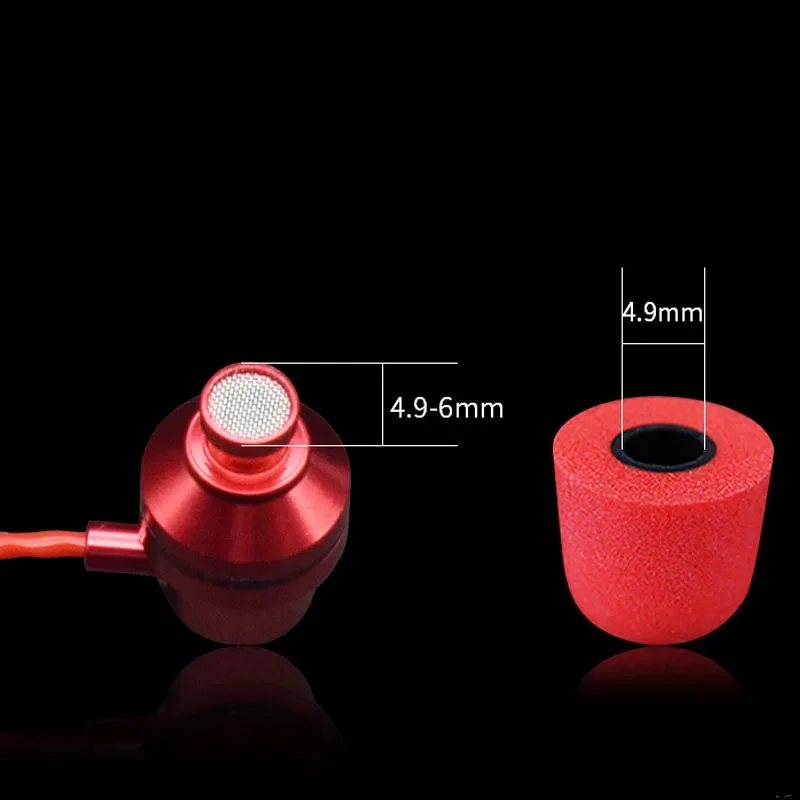 ANJIRUI T400 4.9mm M Memory Foam Ear Tips for In-ear Earphones 12 Pairs Enhanced Bass Ear Pads 6 Colors