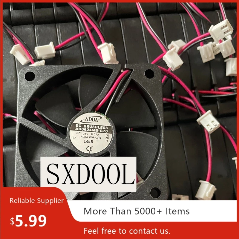 

For ADDA AD0624MB-G70 60x60x10mm DC 24V 0.07A 2-Wire Ball Bearing Cooling Fan