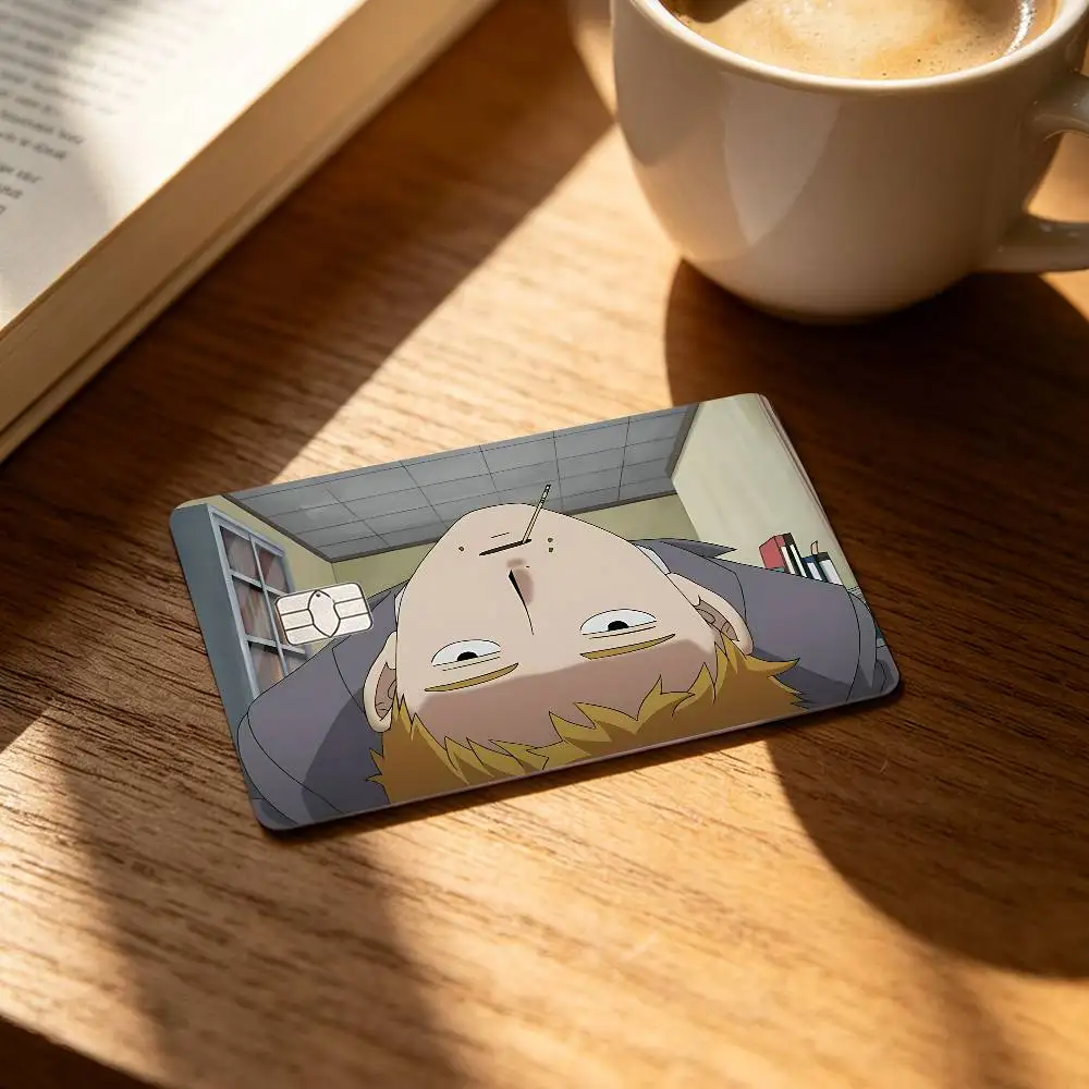 Anime M-mob-psycho 100 Card Stickers Credit Card DIY Card Protector Stickers Waterproof Film Skin Cover
