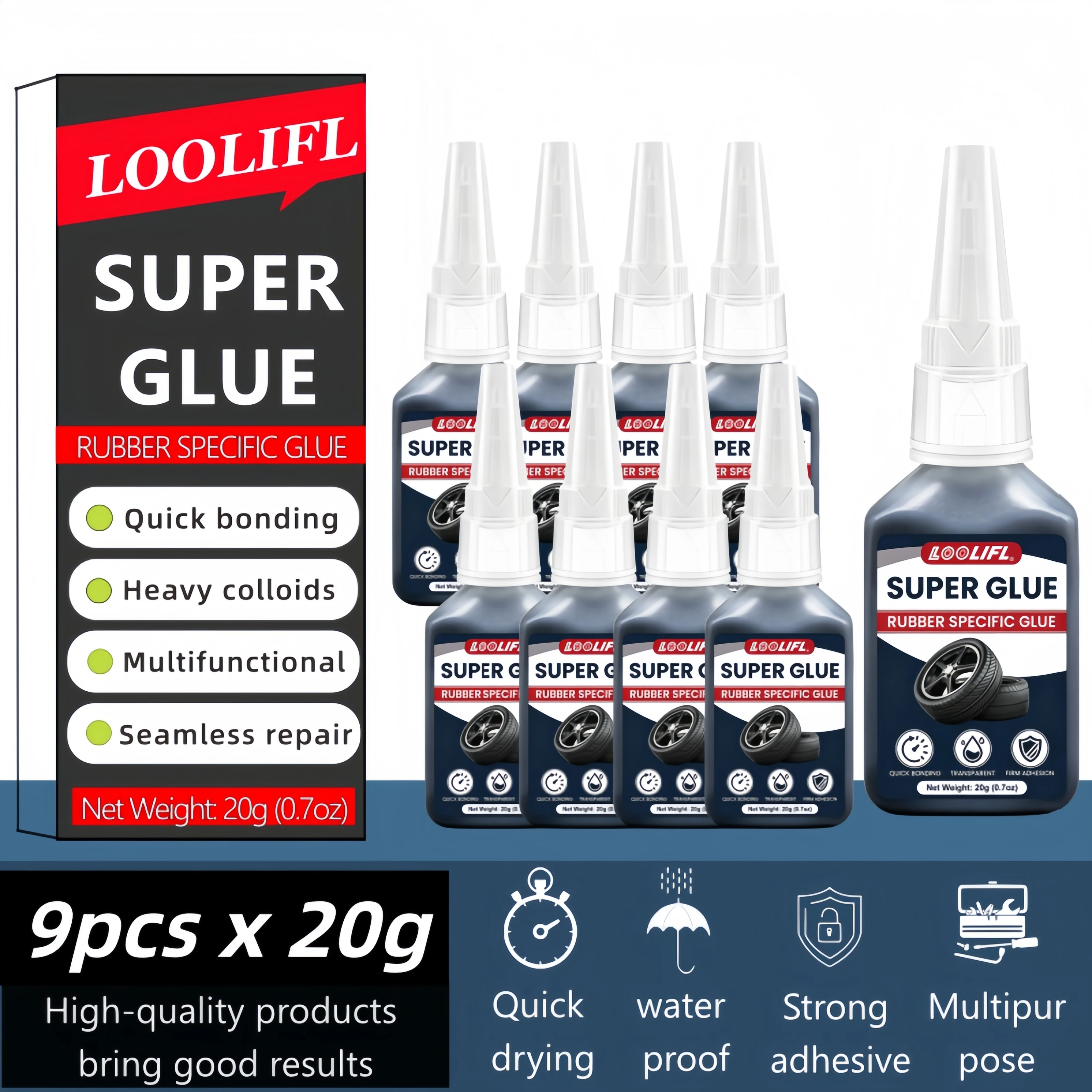 Woodworking Shoes - 20g black super glue, fast-drying cyanoacrylate