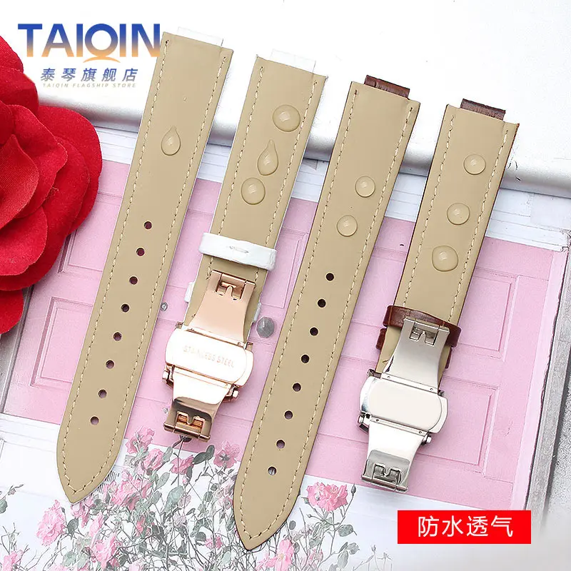 14-8mm 16-8mm 18-11mm 20-12mm 22-14mm Men women Genuine Leather Watchband For Cartier Blue Balloon Bracelet Watch Cowhide Strap