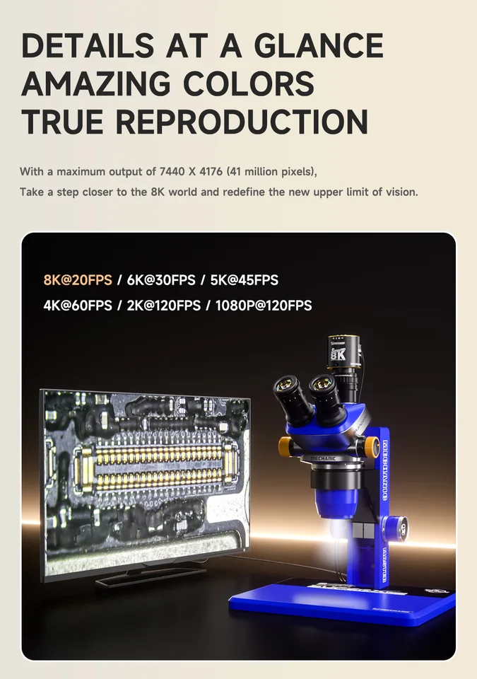MECHANIC MOS 8K Microscope HD Industrial Camera 7440 X 417