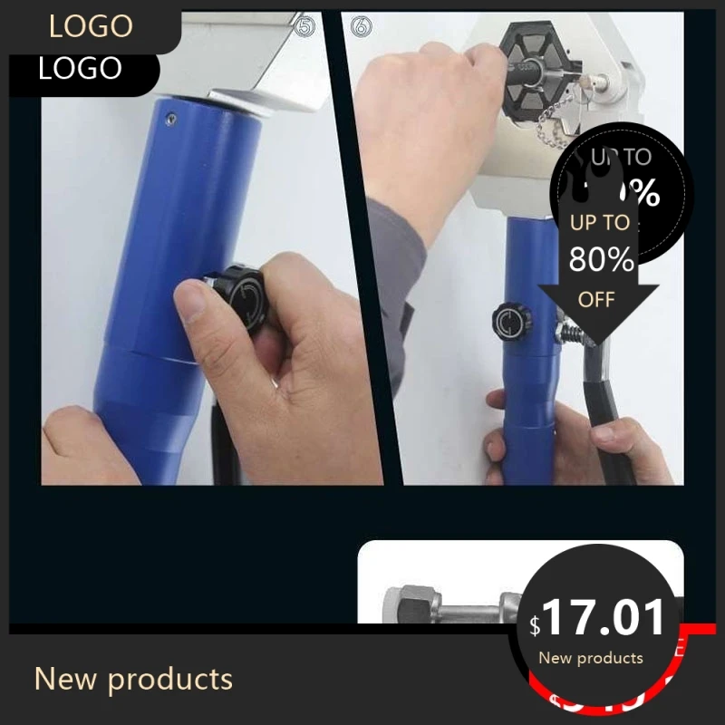 8480 808080 Useful 8T Manual Hydraulic Air Conditioning Pipe Crimping Tool Automobile A/C System Hose Repair Mach