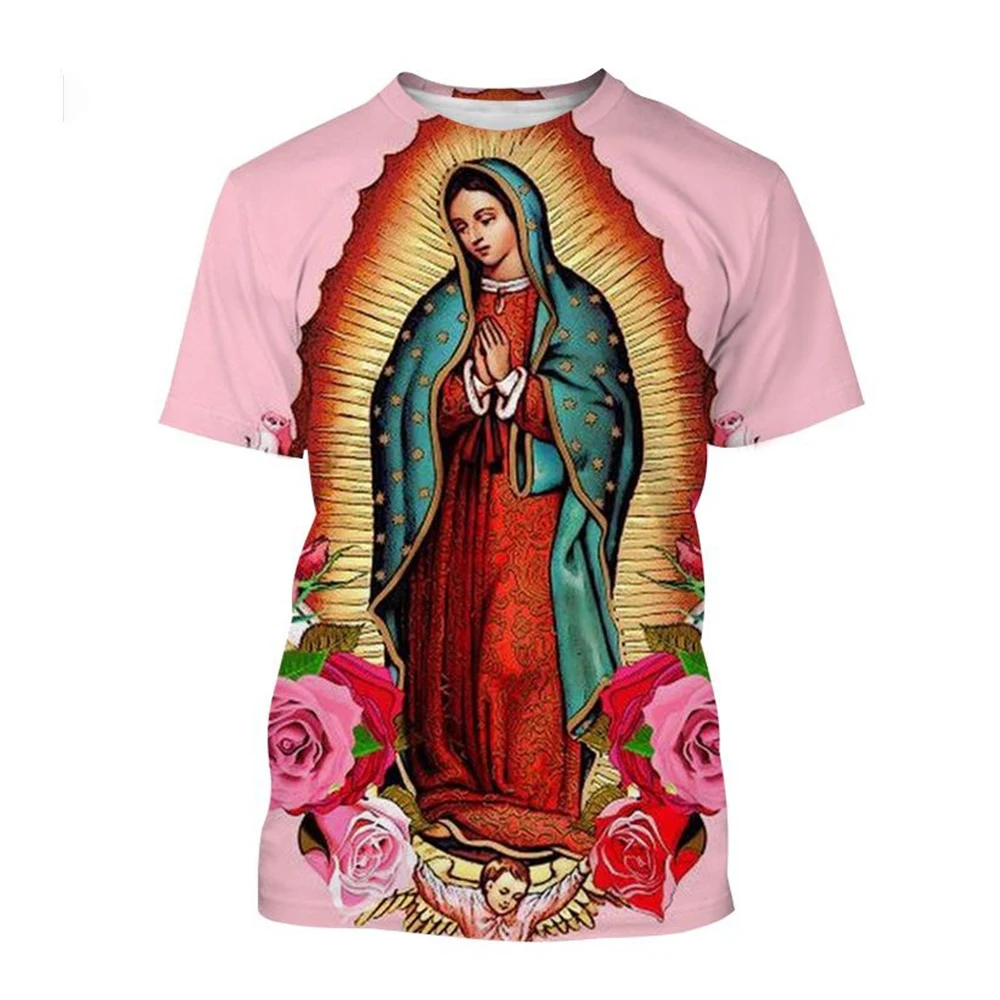 أفضل المبيعات في الصيف من قمصان ماريا المريحة المطبوعة ثلاثية الأبعاد النابضة بالحياة والعصرية لملابس الشارع Harajuku