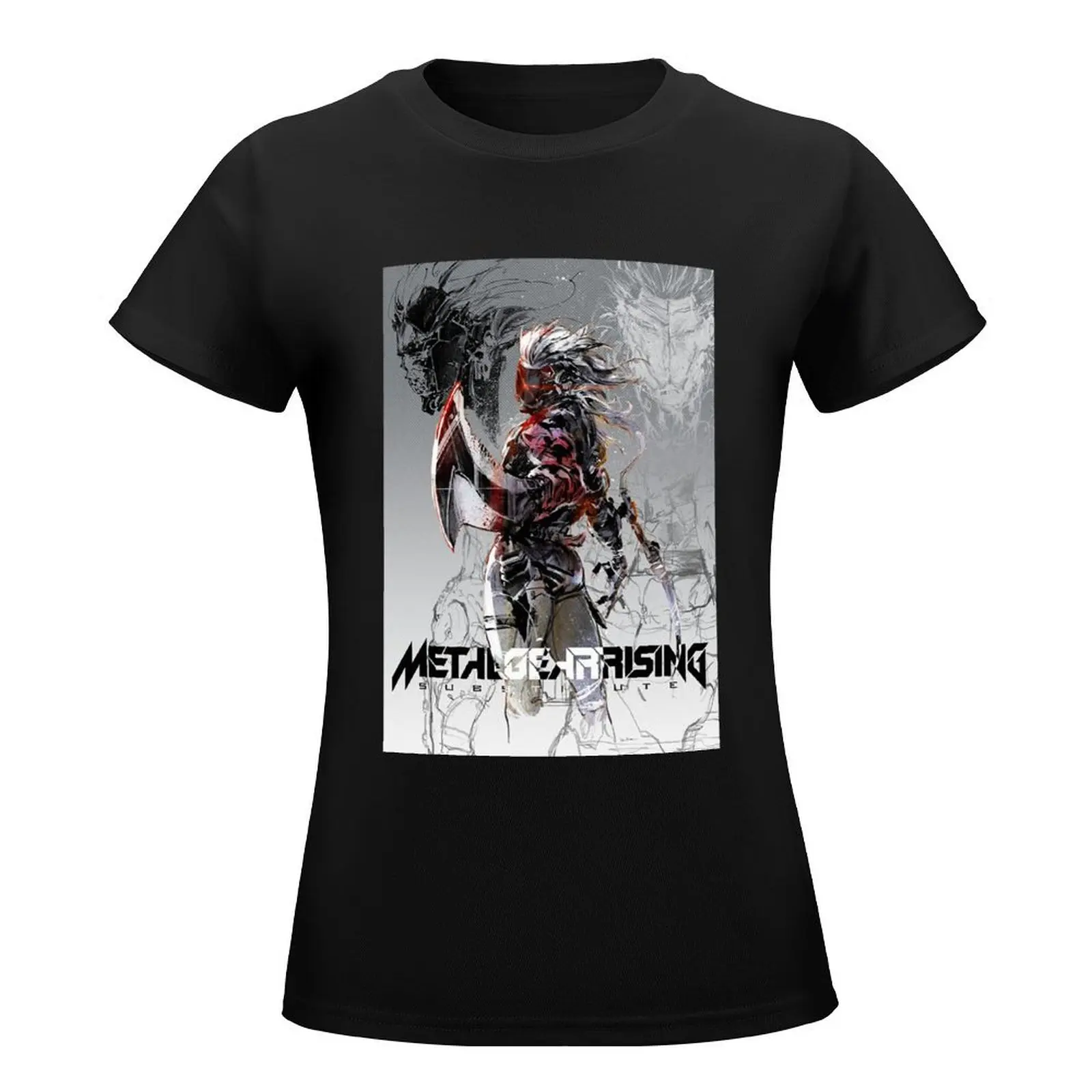 Regali di compleanno Metal Gear Rising Ps5 Game poster regalo per gli appassionati di musica t-shirt kawaii clothes top Women