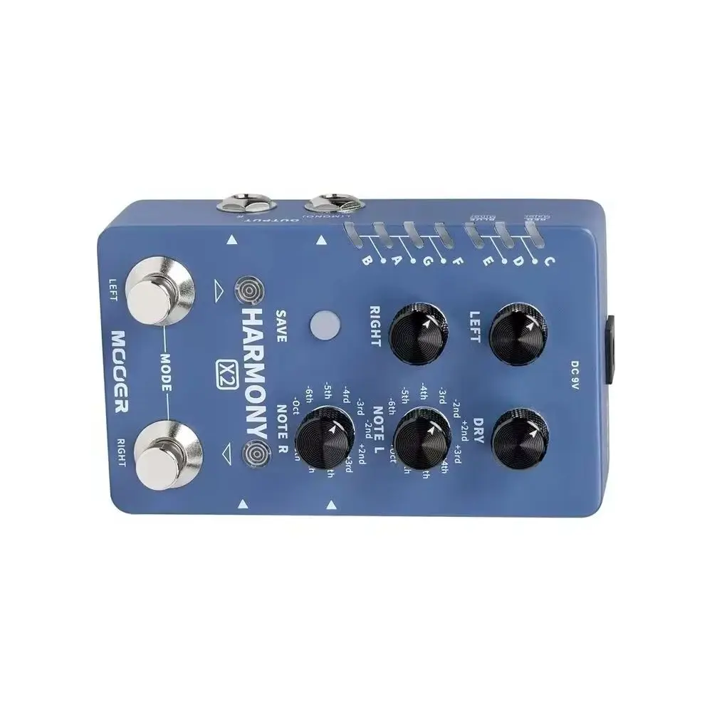 For Double MOOER Harmony X2 Pedal Nail Double Channel Harmony Single Block Effect Mixer & Independent two output modes
