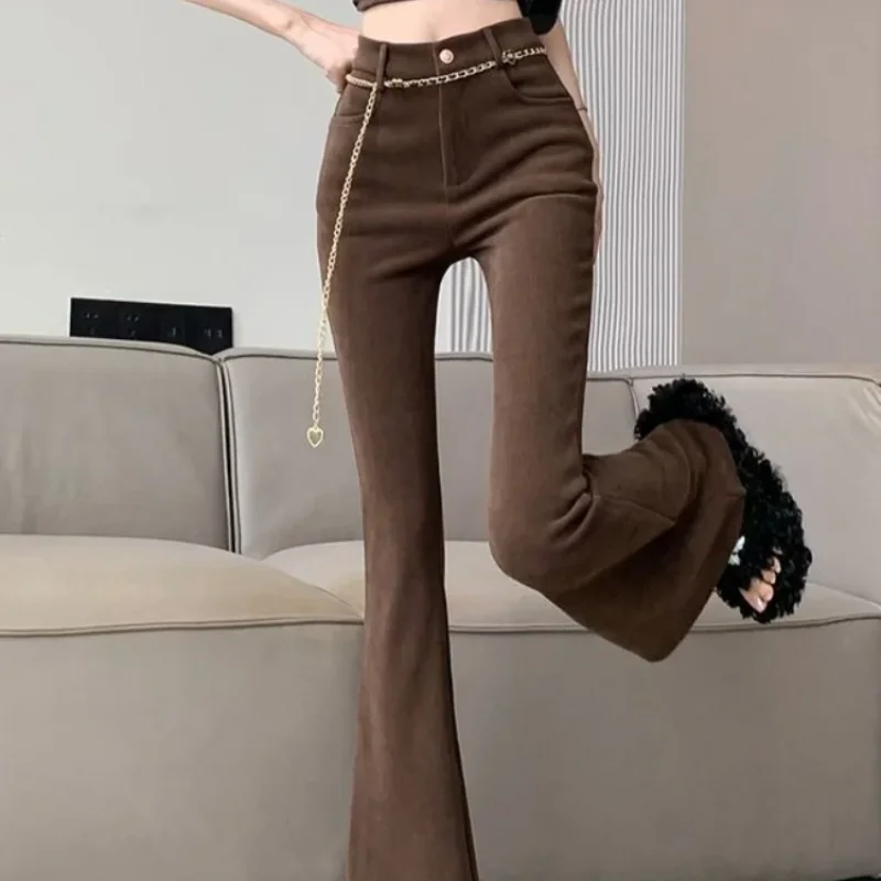 

Women's Flare Pants Long Corduroy Female Trousers Harajuku Autumn G 90s Original New In All Medium Outfits One Size High Quality