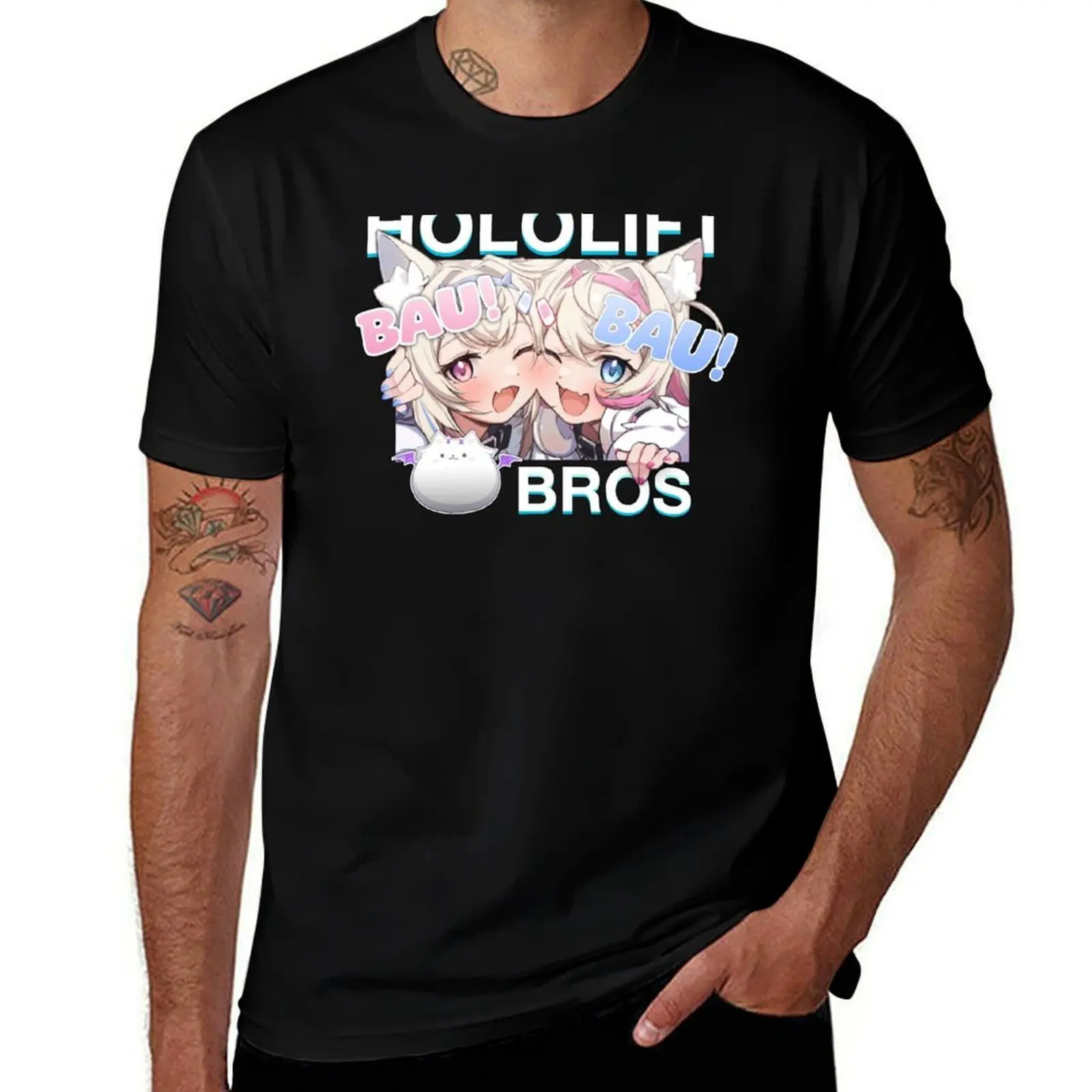 Hololift Bros #2 T-Shirt cotton t shirt man anime t shirts for man man t shirts for men T-shirt