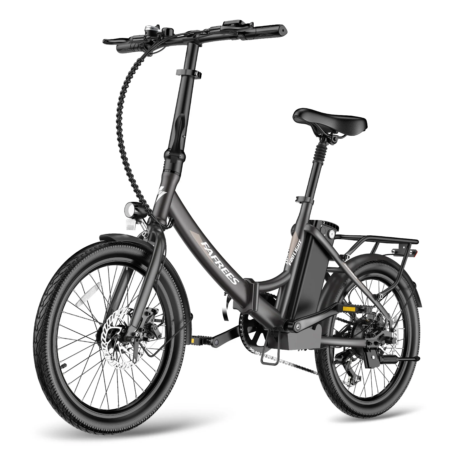 FAFREES F20 Lichte opvouwbare elektrische fiets 250W 25 km/u 36V16.75Ah Batterij Ebike Dubbele schijfremmen voor volwassen stad elektrische fiets