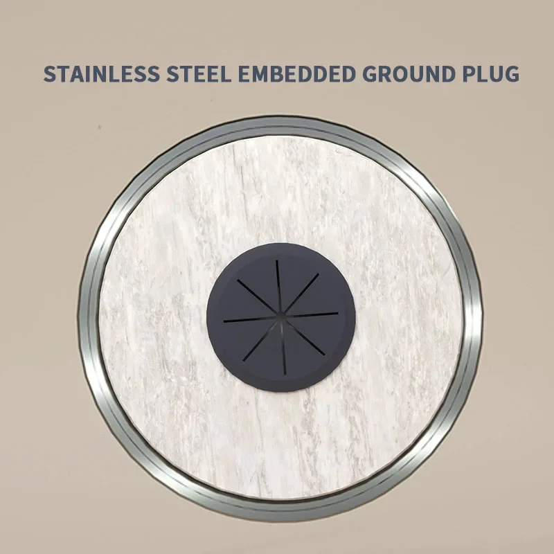 Round Embedded Invisible Floor Socket, Pure Flat and Ultra-thin Floor Insertion Socket, Inset and Hidden Foot Socket