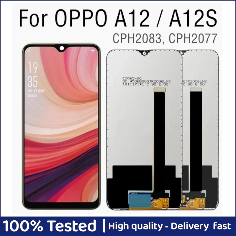 

6.2 inch For OPPO A12 2020 Global LCD CPH2083 CPH2077 Display Touch Screen Digitizer Assembly Replacement For Oppo A12s LCD