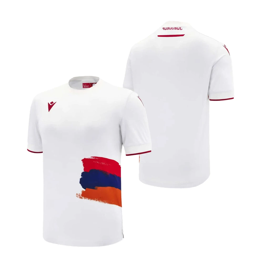 

Macron 24-25 Season Home And Away Jersey White Short Sleeved Football Sports T-Shirt Loose Comfortable Breathable Quick Drying