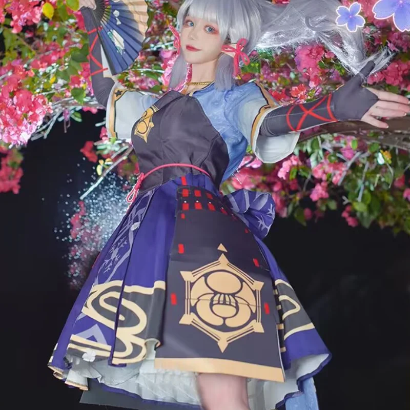Genshin Impact Dress Kamisato Ayaka Costume Cosplay Gioco Personaggi anime Abito viola Indossare donna Comic-Con Play Suit Outfit