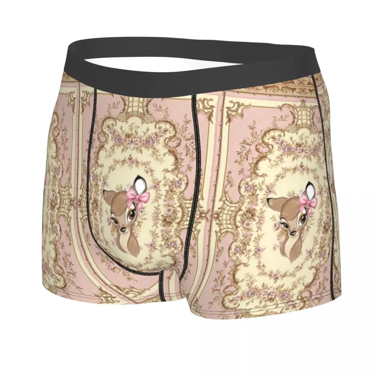 Custom Cartoon Bambi Anime Boxer Shorts For Homme 3D Printed Underwear Panties Briefs Stretch Underpants
