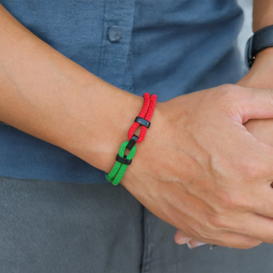 Noter موضة جديدة الأخضر الأحمر عيد الميلاد سوار للرجال الصف أ 4 مللي متر سلسلة سوار Pulseria أوم Boyfriend اليد اكسسوارات Joias