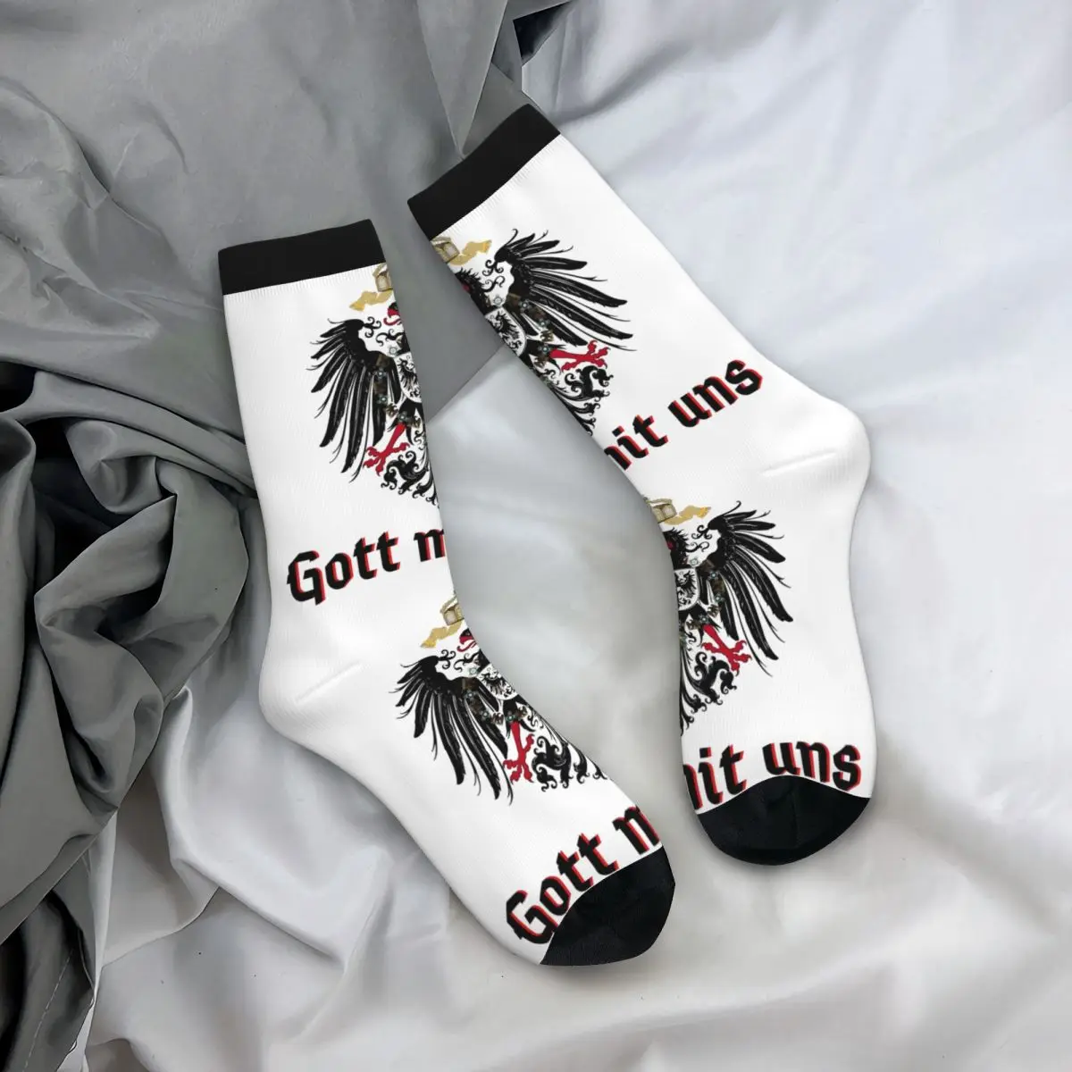 Winter Warm Harajuku Women Men God With Us Coat Of Arms Of The German Empire Socks Breathable Sports Socks