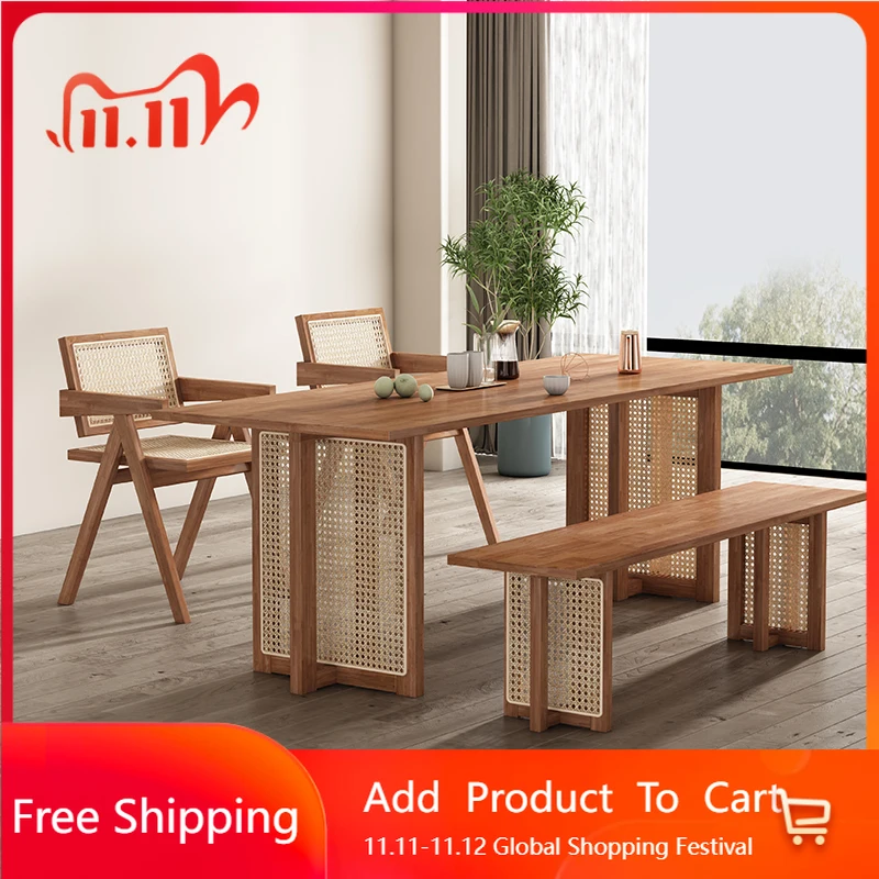 

Conference Wood Dining Table Side Desk Center Living Room Dining Table Kitchen Chairs Designer Mesas De Comedor Garden Furniture