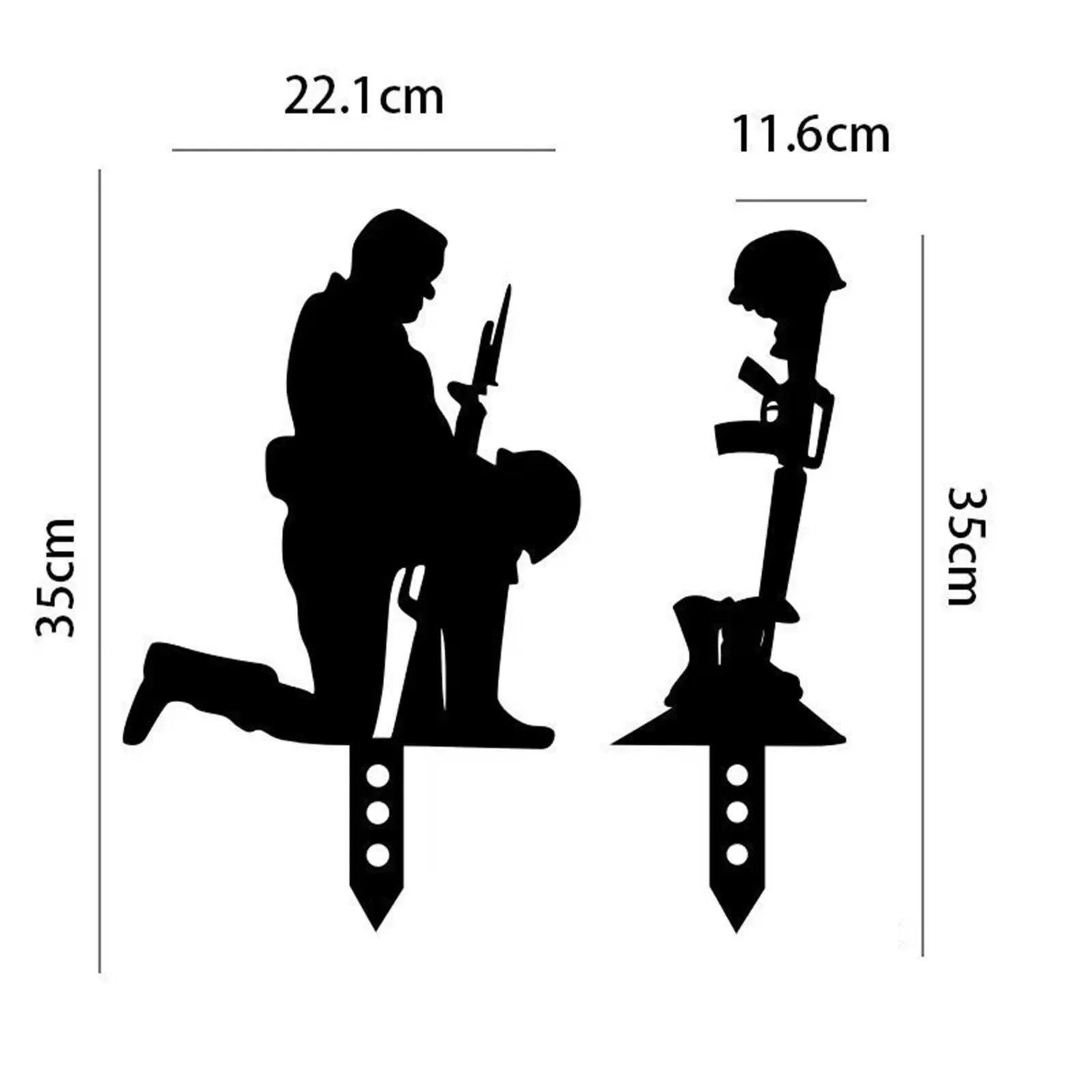 Decorative Kneeling Soldier Art Garden Decor Flag Courtyard Flag American Soldier Kneeling Weathered Art Home Decor Decorations