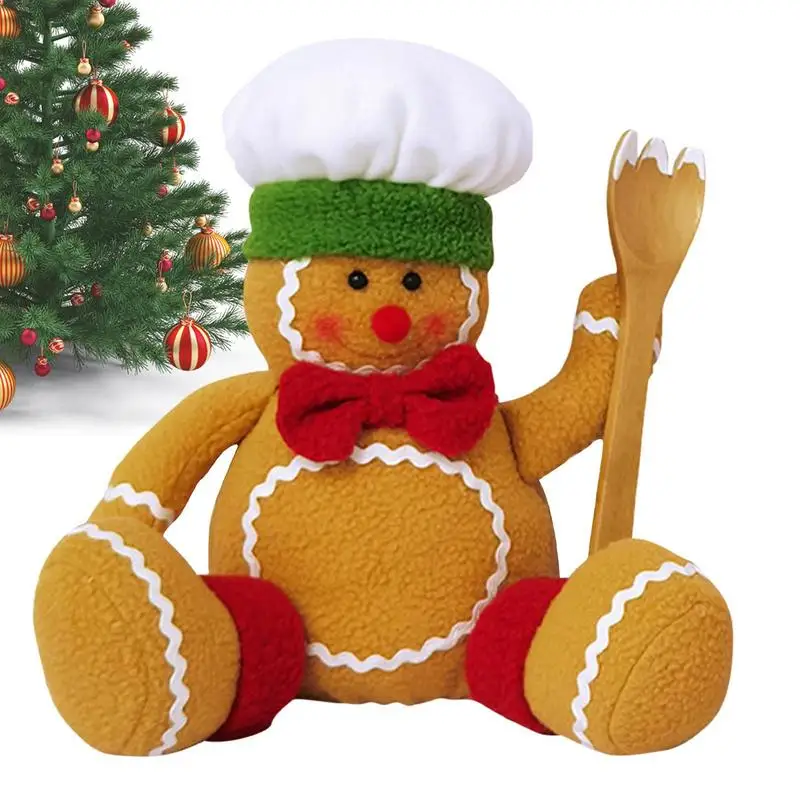 Christmas Gingerbread Man Plush Toys Gingy Plush Toys Gingerbread Christmas Decor Soft Door Window Table Tree Holiday Christmas