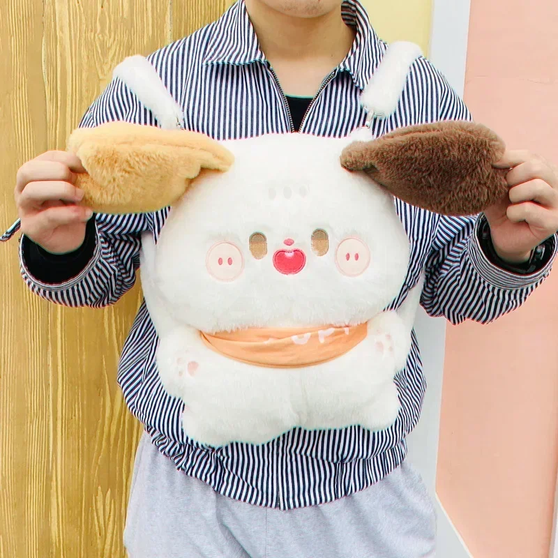 Sac à dos pour chien de dessin animé 38cm, chiot en peluche Shiba Inu Husky, sac pour chien tacheté, cadeau d'anniversaire pour enfants en bas âge