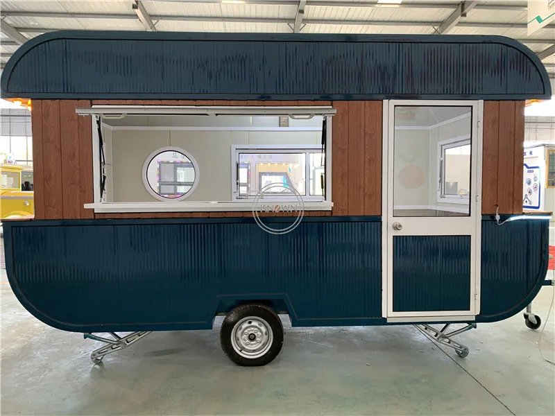 4M المحمول عربة الشارع البائع قابل للقطر الغذاء هوت دوج بيع كشك مقطورة قارب الشكل مصنعين بيع