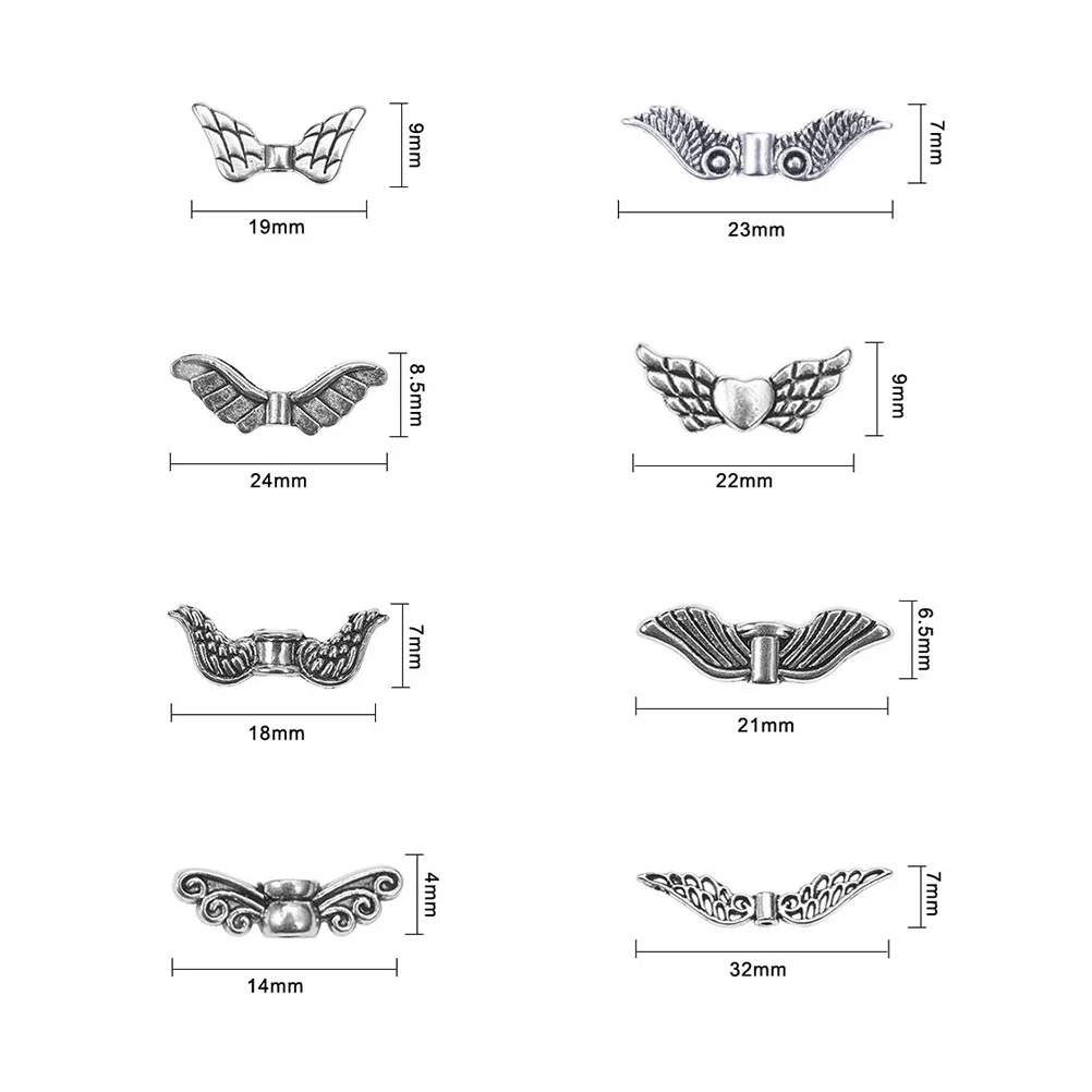 

160pcs Metal Pendant Charm DIY Jewelry Making Supplies Angel Wing Charms Handmade Gifts Metal Charm Bracelets Accessories