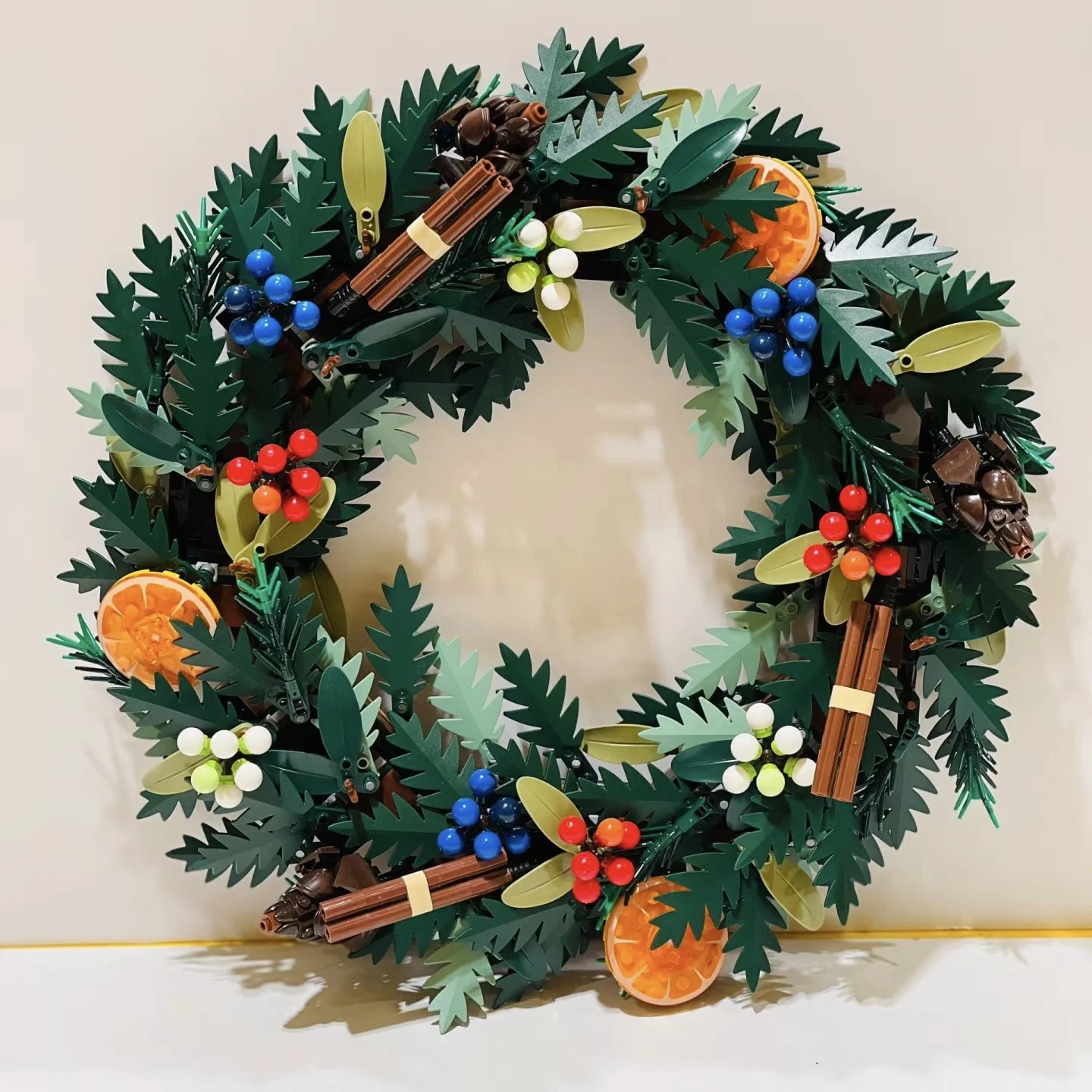 

Christmas Flower garland Toy Building Set for Kids, Collectible Holiday Home Decor, Tabletop Christmas Flower garland Gift, Fest