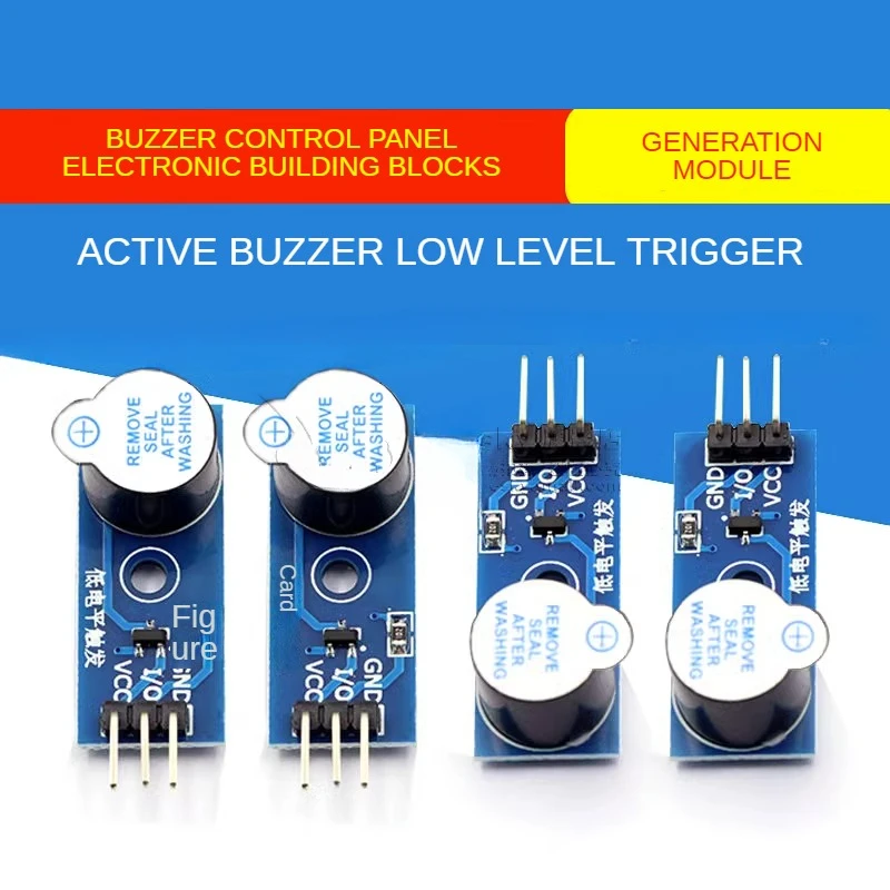 2PCS Active Buzzer Module Low-level Trigger Buzzer Control Board Electronic Building Block Sound Module