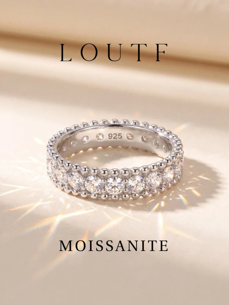 925 Silver Plated Gorgeous Full Moissanite Diamond Ring For Women Engagement Wedding Luxury High Quality Jewelry