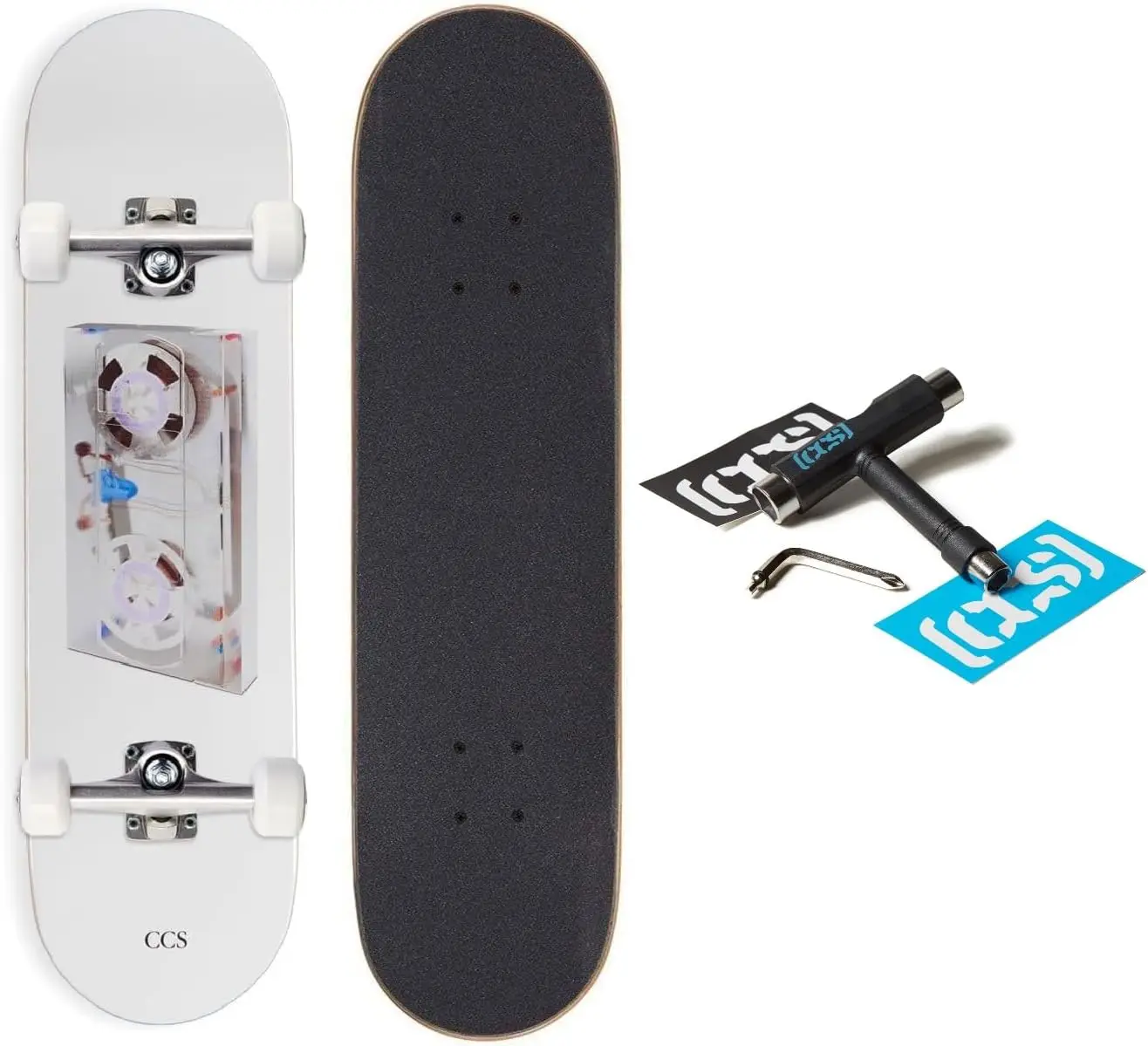 [CCS] Skateboard Complete  Maple Wood  Professional Grade  Fully Assembled with Skate Tool & Stickers  Adults, Kids, Teens,