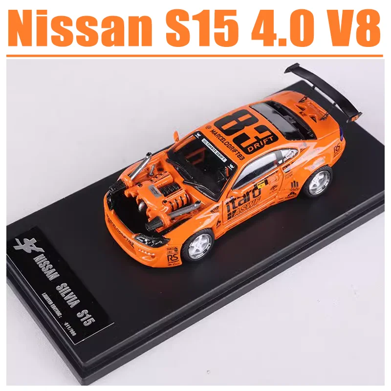 YS 1/64 Nissan S15 4.0 V8 Alloy Toy Motor Vehicle Diecast Metal Model