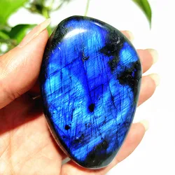 Natural Stones Labrador Palm Stone Spiritual Meditation Healing Yoga Exercise Feng Shui Crystal Room Ornaments